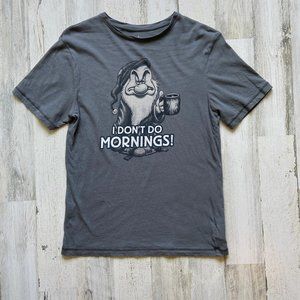 ♦️4/$25 Disney Men's Size XS Grumpy Snow White Tee Grey